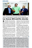 Article de presse Nord Vaudois du lundi 26 juin 2017: La Cave Mirabilis dore (Cliquer ICI)