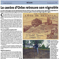 Article paru dans le Nord Vaudois le mercredi 9 mai 2012 (Cliquer ICI)